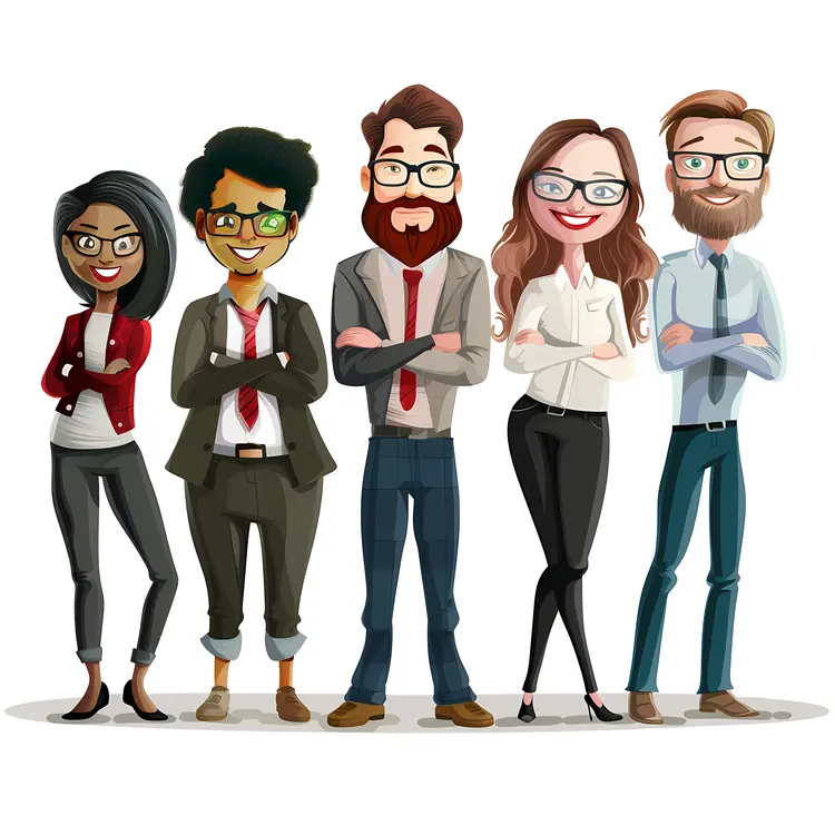 Diverse Business Team Illustration