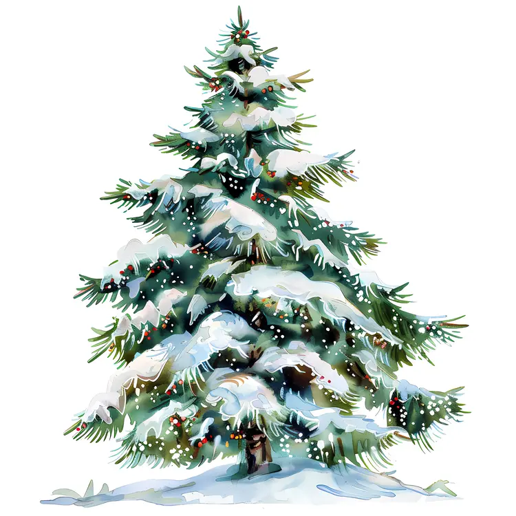 Snowy Pine Tree