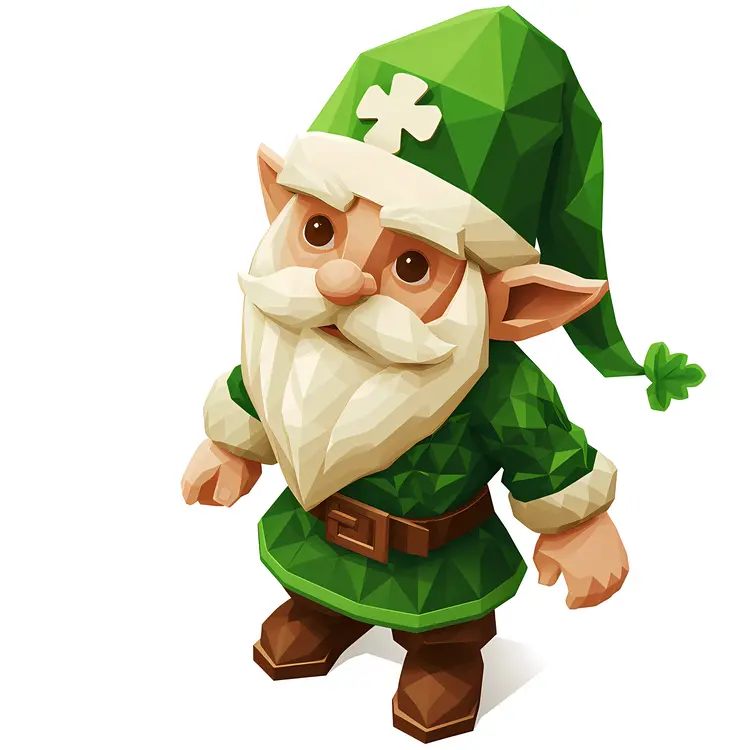Polygonal Green Gnome