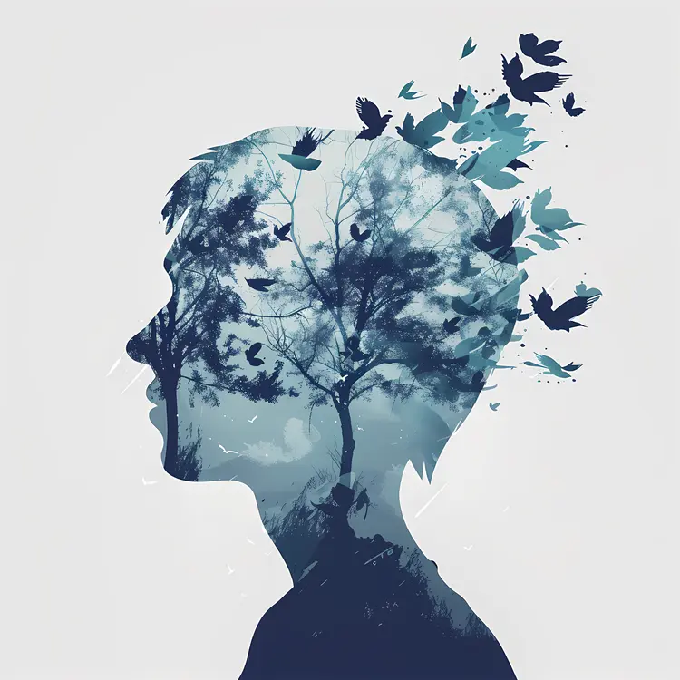 Nature Silhouette with Birds