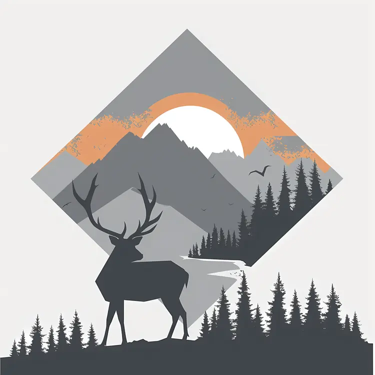 Deer in Mountainous Terrain