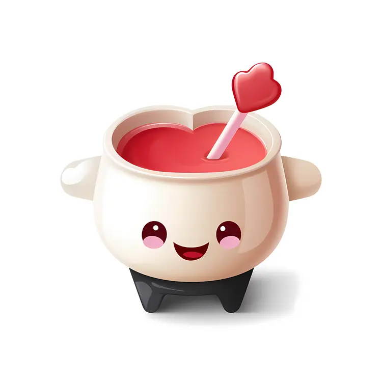 Cute Cup with Heart Drink