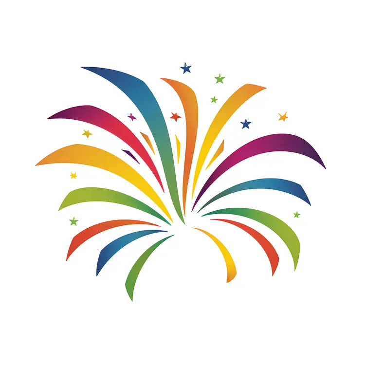 Colorful Fireworks Display