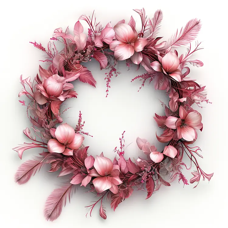 Delicate Pink Floral Wreath