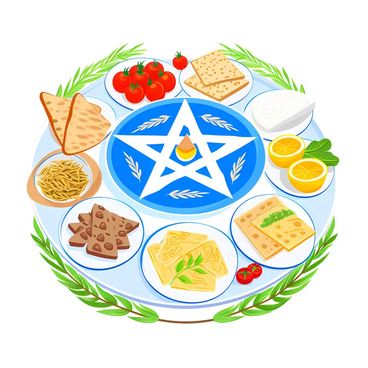 Traditional Passover Seder Plate