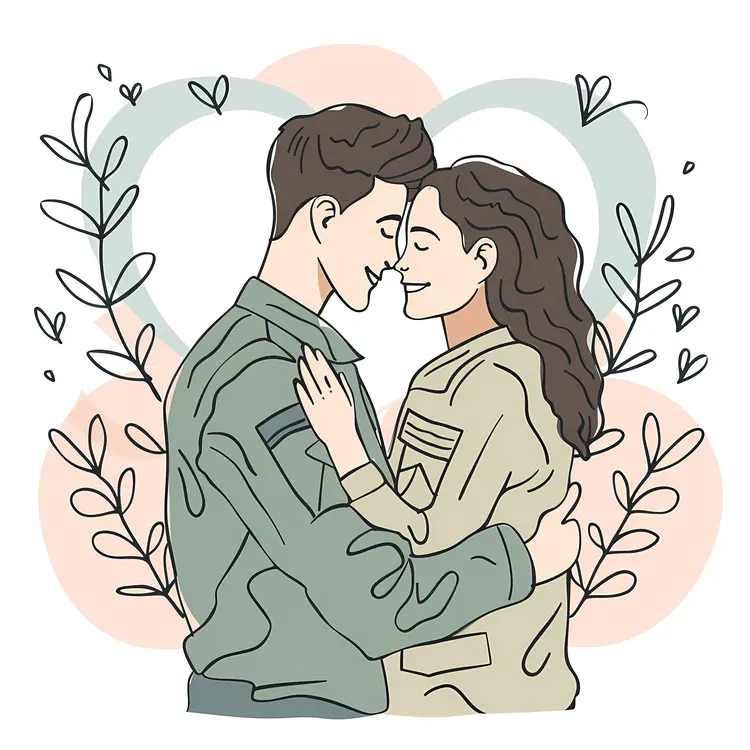 Military Couple in Love