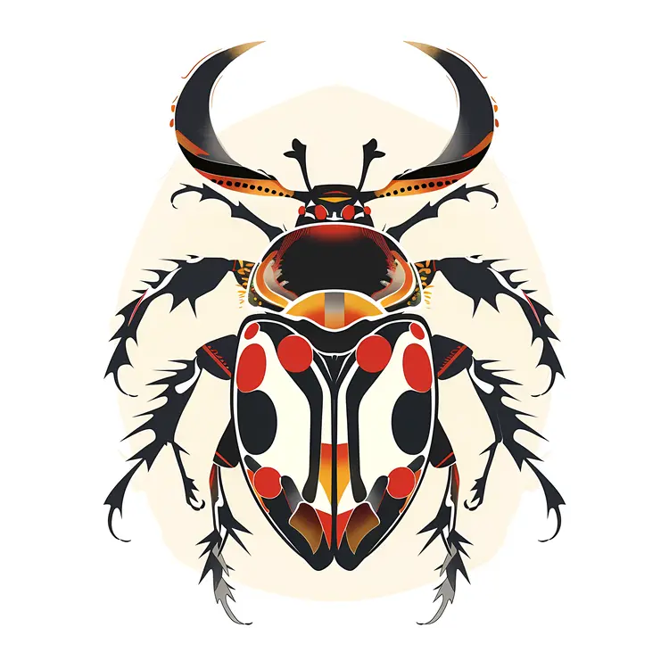 Colorful Beetle with Intricate Patterns