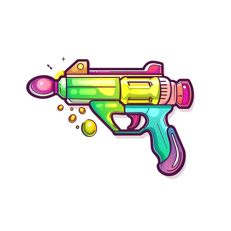 Vibrant Water Gun Illustration
