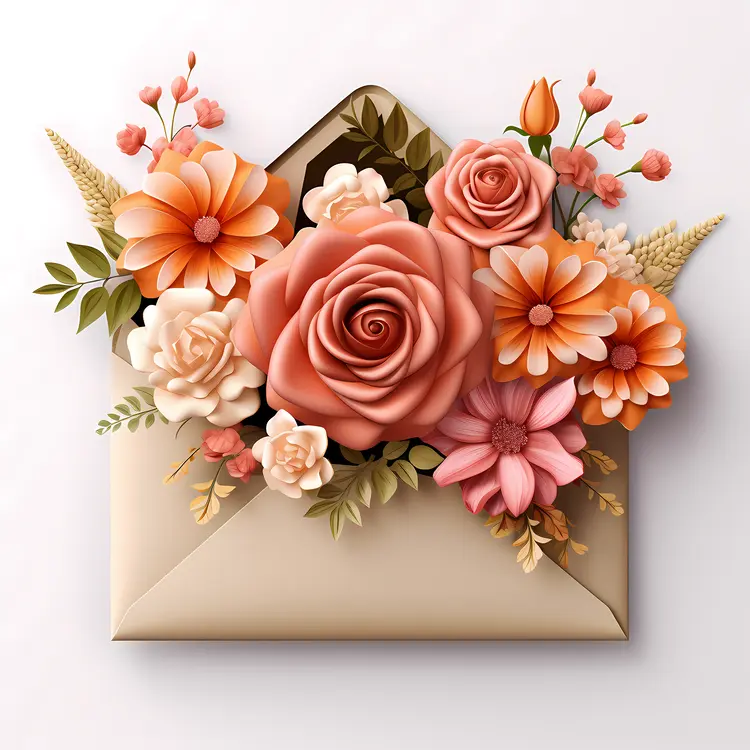 Beautiful Floral Arrangement in Envelope
