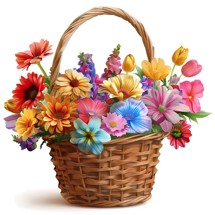 Colorful Flower Basket