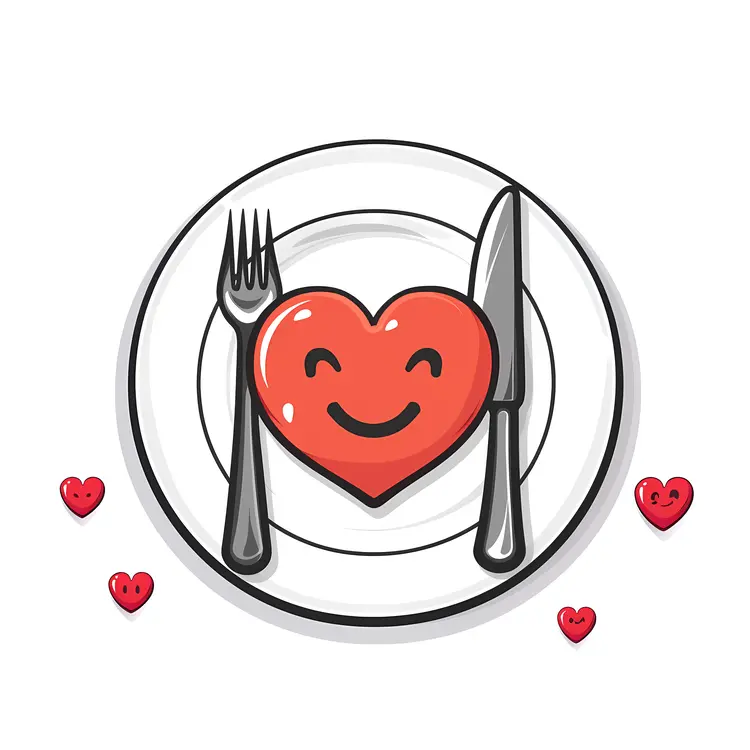 Smiling Heart on Plate