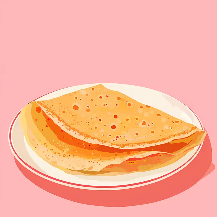 Plain Crepe on Plate