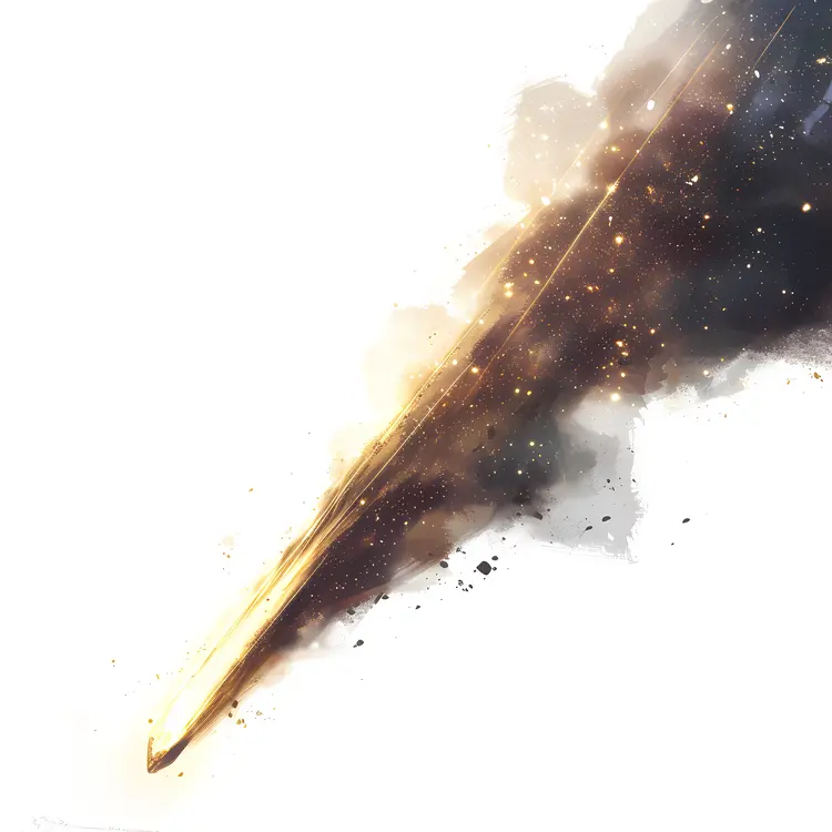 Fiery Meteor in the Sky