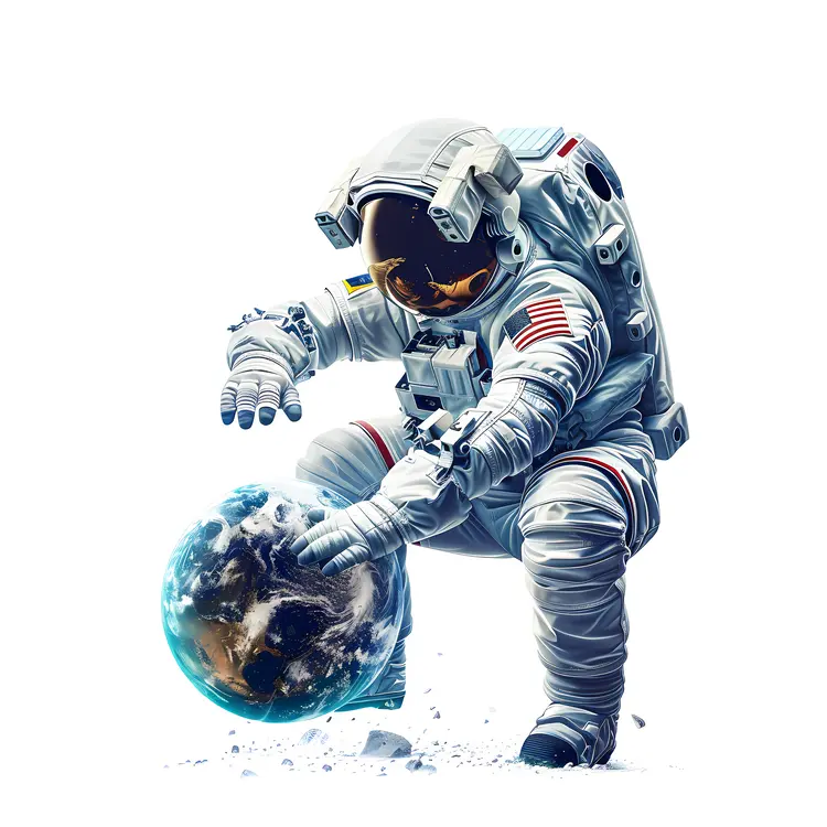 Astronaut Holding Earth