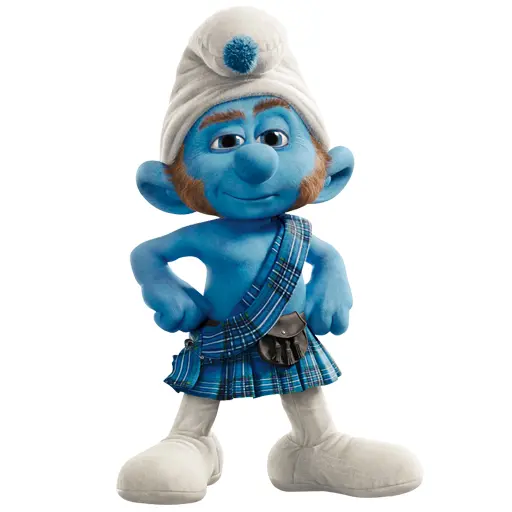 Blue Character in a Kilt