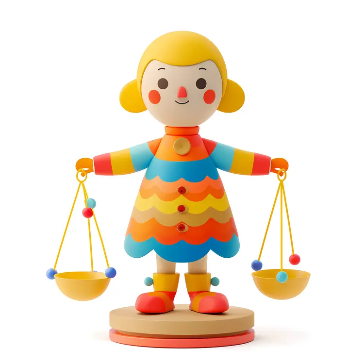 Colorful Libra Doll with Scales