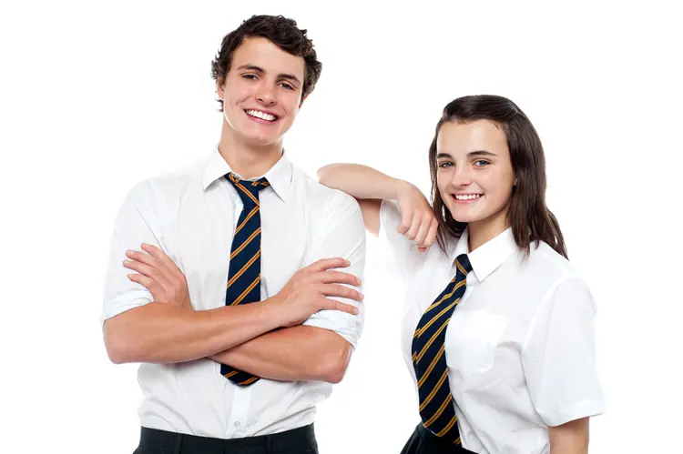 Two Students in Uniform