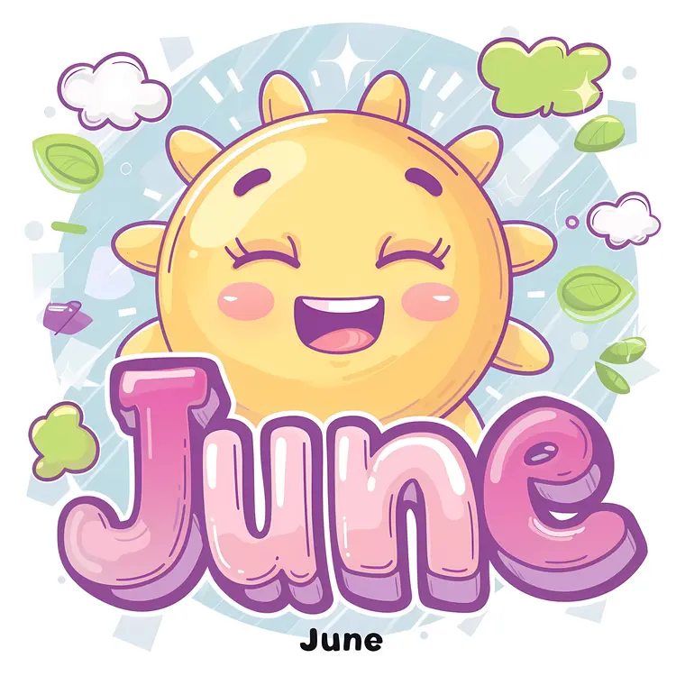 Happy Cartoon Sun for June