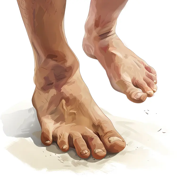 Realistic Illustration of Feet