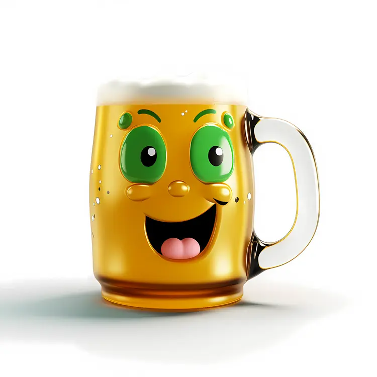 Smiling Beer Mug Cartoon for St. Patrick's Day