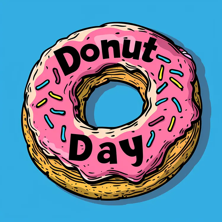 Pink Frosted Donut for Donut Day