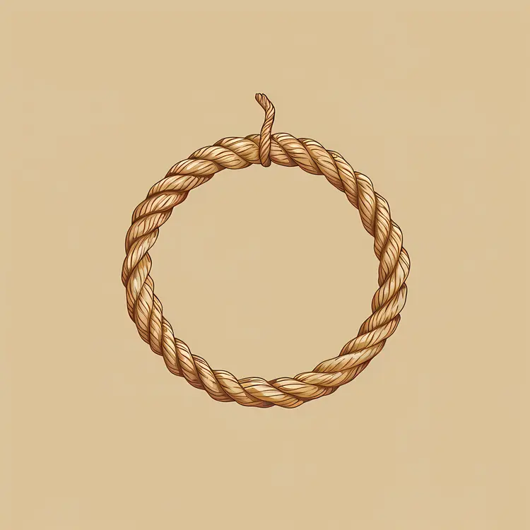 Simple Natural Braided Rope Circle