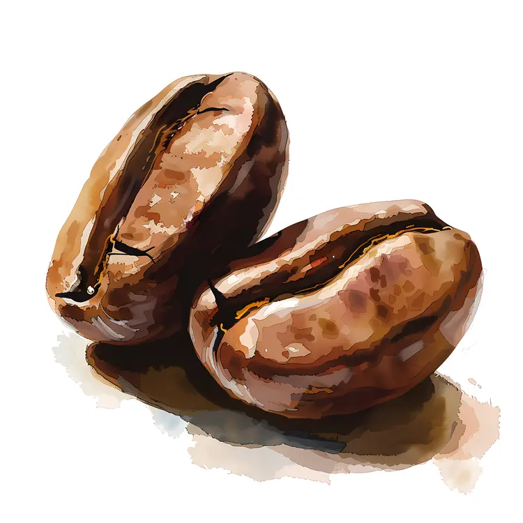 Brown Roasted Coffee Beans