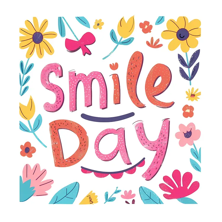 Colorful Floral Design for Smile Day
