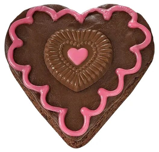 Heart-shaped Chocolate with Pink Icing