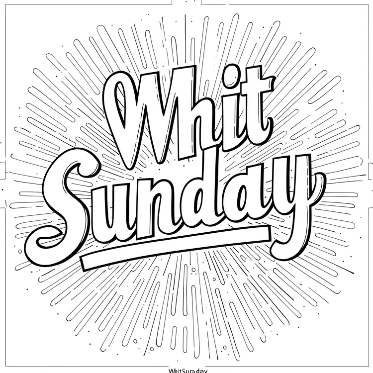 Whit Sunday Black and White Design