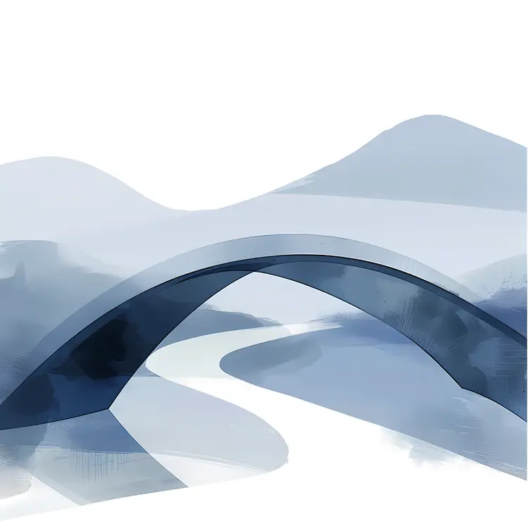 Blue Bridge Over River