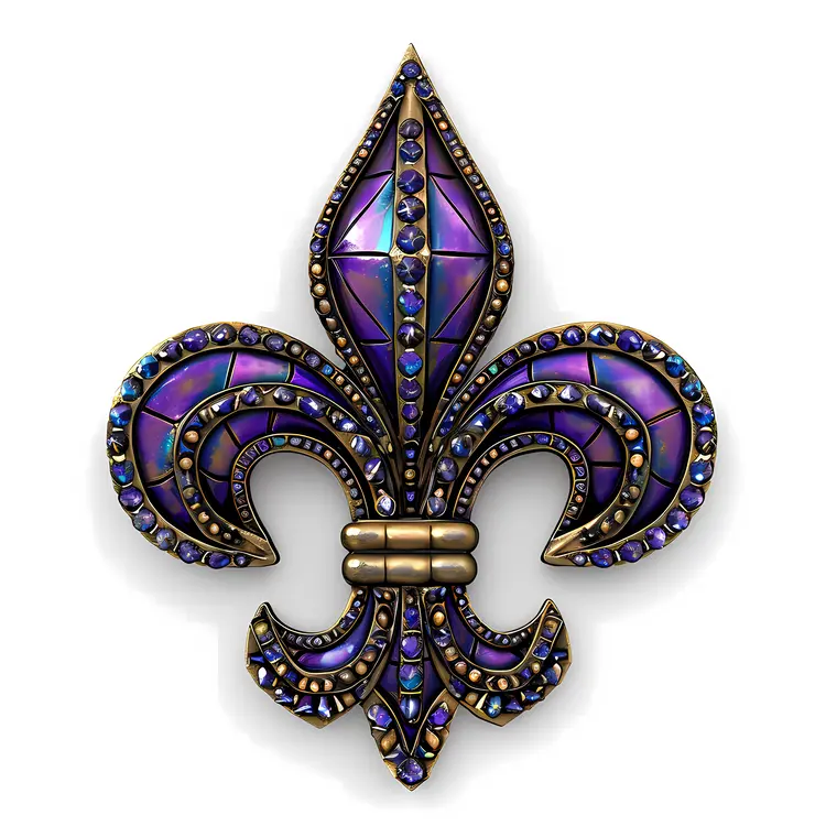 Gemstone Fleur-de-lis Ornament Design