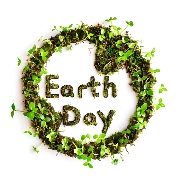 Earth Day with Green Plants