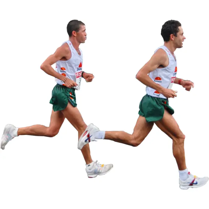 Two Runners in Action