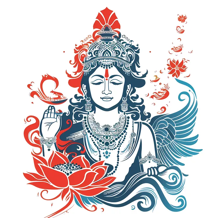 Deity with Lotus and Lamp