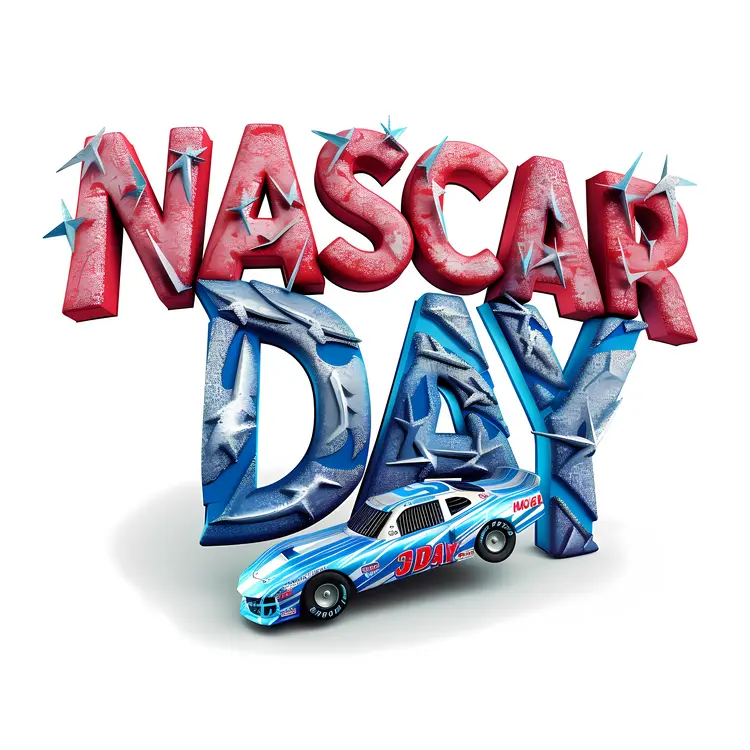 NASCAR Day Celebration with Racing Car