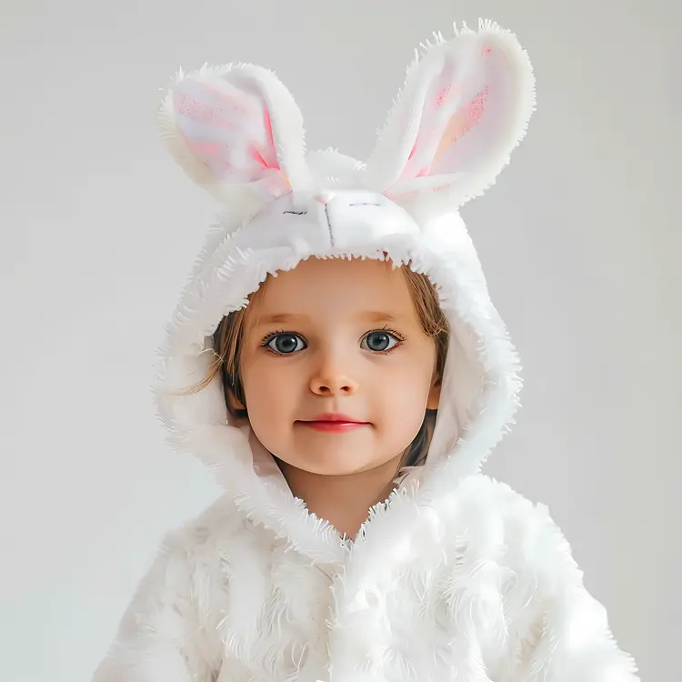 Child in White Bunny Costume