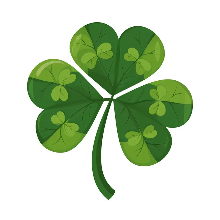 Single Green Clover Leaf