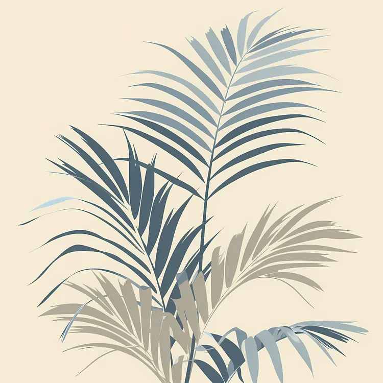 Palm Leaves in Neutral Tones