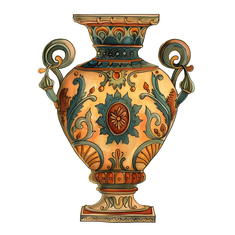 Vintage Floral Ceramic Vase
