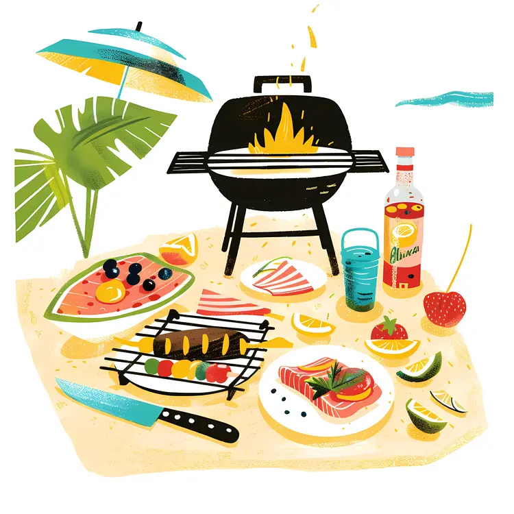Fun Beach Barbecue