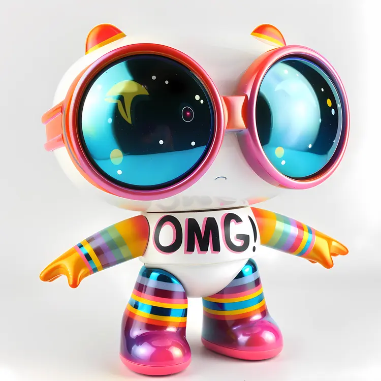Rainbow OMG Toy with Big Glasses