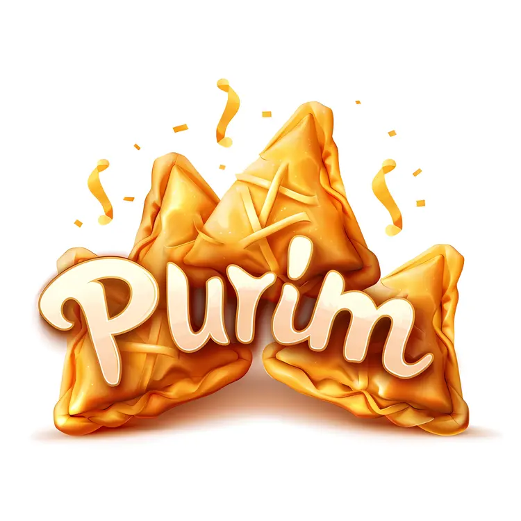 Purim Text with Hamantaschen