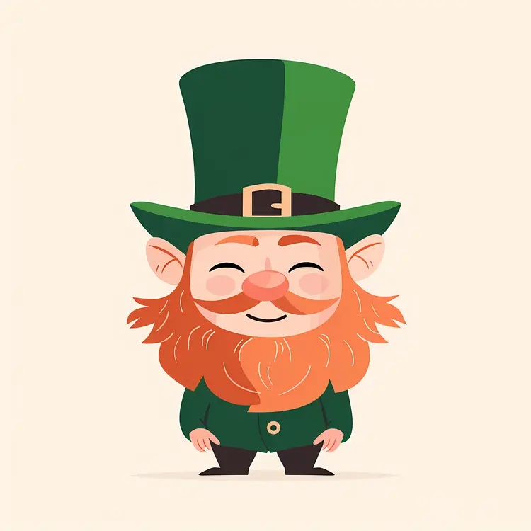 Cute Leprechaun with Green Hat