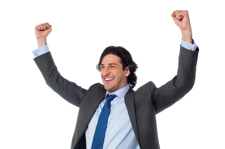 Happy Businessman Celebrating