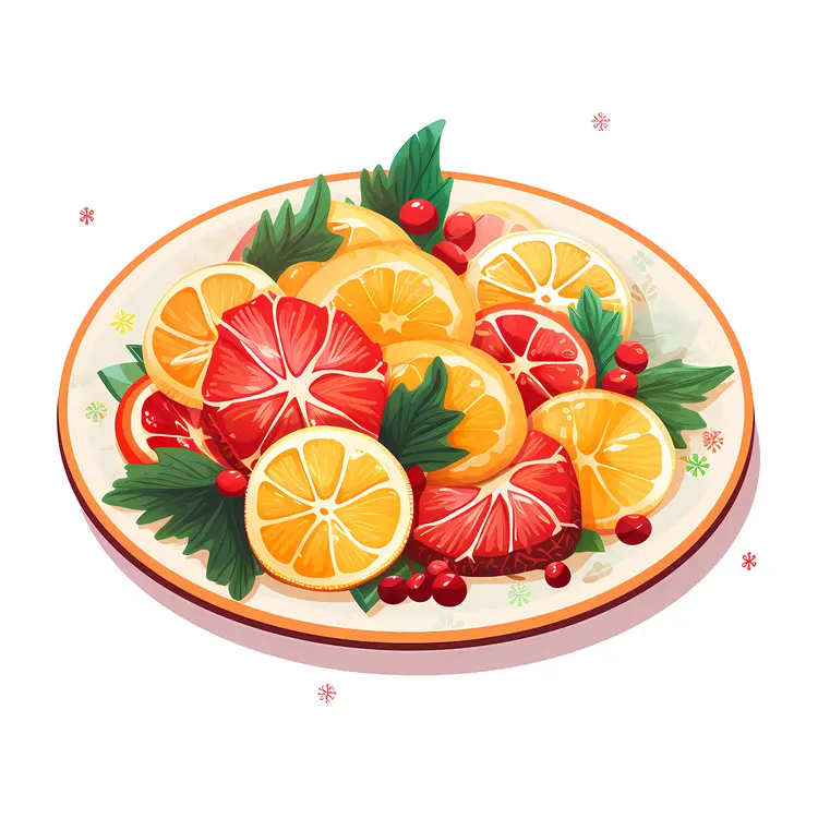 Fruit Platter with Oranges and Berries