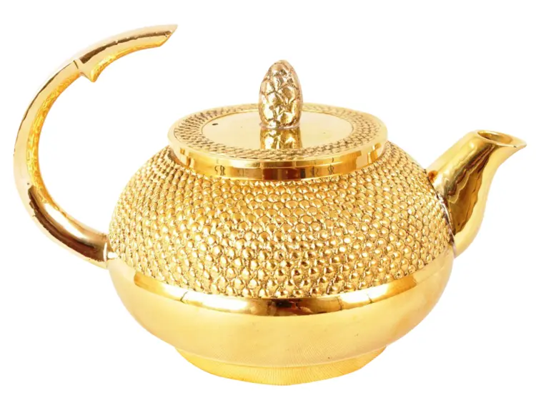 Elegant Golden Teapot