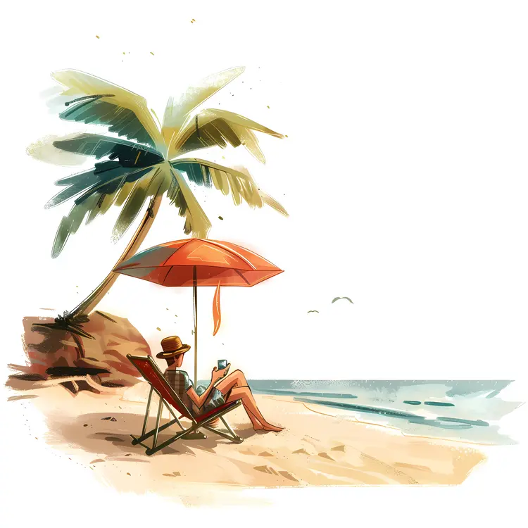 Person Relaxing on Beach Chair