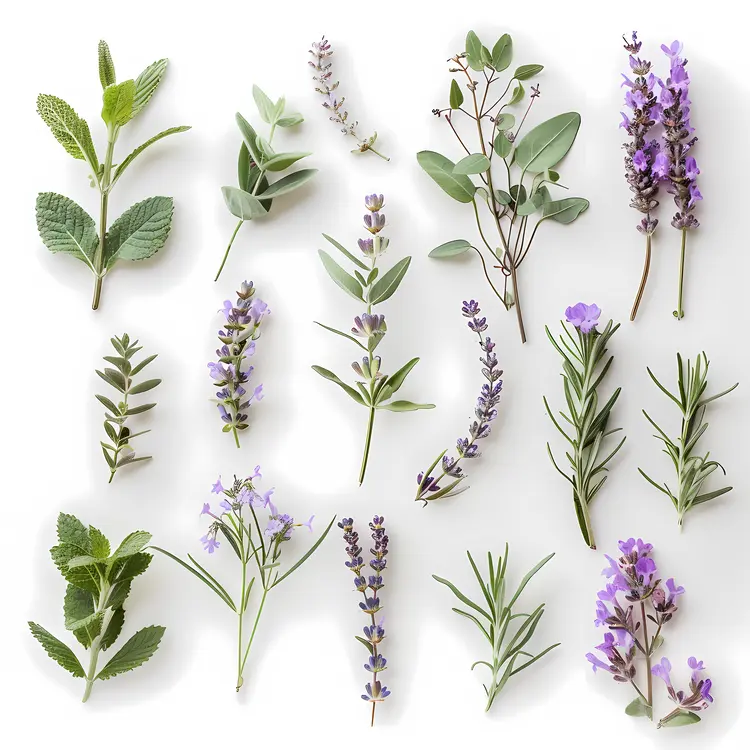 Collection of Herbs and Flowers