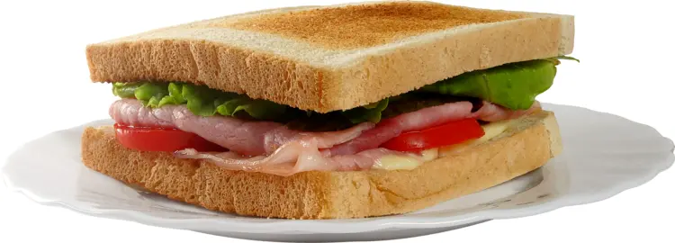 Ham Sandwich with Lettuce and Tomato
